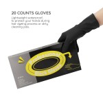 Segbeauty 20 Counts Thicken Hair Dye Gloves Black Reusable Hair Color Gloves Salon Rubber Gloves Hair Coloring Highlighting Accessories