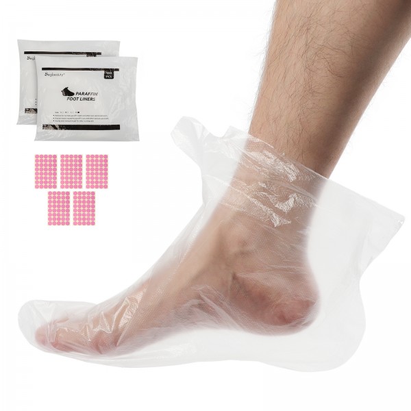 Segbeauty 200pcs Paraffin Wax Bath Liners Foot Covers Extra Large XL Paraffin Foot Bags Plastic Bath Socks Hot Wax Therapy Booties