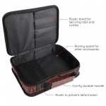 Segbeauty Barber Leather Case Hairdresser Carrying Tool Bag Portable Organizer for Clippers Shears Supplies