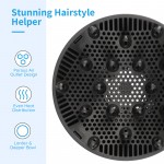 Segbeauty Blow Dryer Diffuser Professional Hair Dryer Diffuser Attachment for Long Natural Wavy Curly Hair Styling Frizz-free Fast Drying Diffuser with 1.58-2.16 inches Large Nozzle 