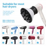 Segbeauty Blow Dryer Diffuser Professional Hair Dryer Diffuser Attachment for Long Natural Wavy Curly Hair Styling Frizz-free Fast Drying Diffuser with 1.58-2.16 inches Large Nozzle 