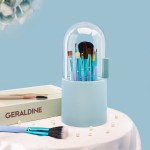 Segbeauty Makeup Brush Organizer with Pearls Plastic Dustproof Cosmetic Eyeliner Eyeshadow Brush Blue Storage Box