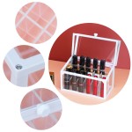 Segbeauty Lipstick Makeup Organizer 18 Slots Cosmetic Storage Box with Lid Beauty Transparent Dust-proof Cosmetic Holder