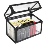 Segbeauty Lipstick Makeup Organizer 18 Slots Cosmetic Storage Box with Lid Beauty Transparent Dust-proof Cosmetic Holder