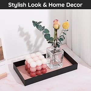 Vanity tray with perfume bottles